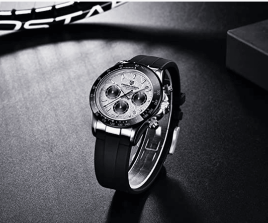 Pagani Design PD-1664 | Luxury | Meca-quartz  Movement (SeikoVK63) | Stainless Steel Men's 40MM Watch (Meteorite Dial)