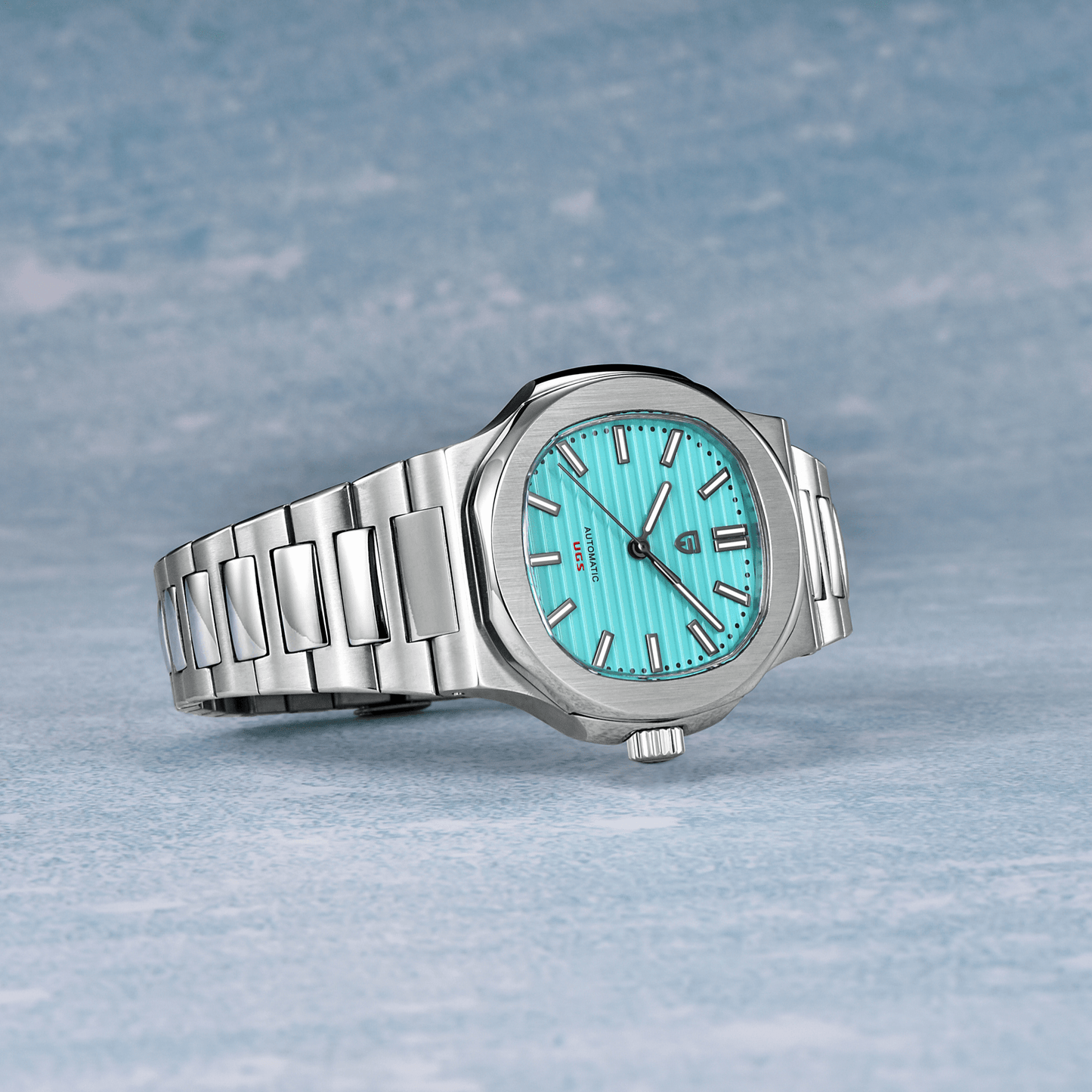 Pagani Design PD-1728 Nautilus Homage Automatic Movement (ST6) | Stainless Steel Dial Men's 40MM Watch | Tiffany Blue Dial